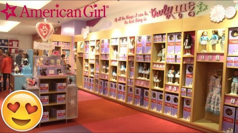 American Girl Doll stores appeal to young girls to allow them to create a doll that looks like them. American Girl Doll Store, Maximalist Interior, Chicago Travel, Travel Journal, American Girl Doll, American Girl, Childhood Memories, To Create, Chicago