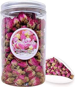 CoolCrafts Dried Rose Buds Edible Rose Tea Fragrant Dried Flowers for Tea, Baking, Crafting, Soap Making, Resin, Potpourri - Red Rose Buds 3.5oz Flowers For Tea, Edible Roses, Tin Can Crafts, Floral Bath, Bottle Cap Crafts, How To Make Jam, Red Rose Flower, Lavender Sachets, Rose Tea