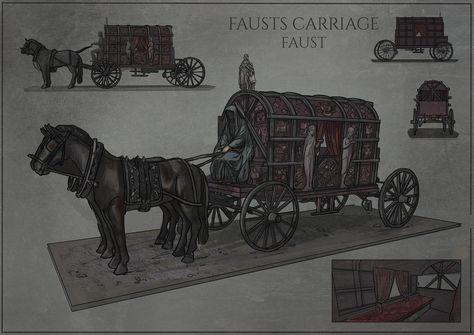 Medieval Carriage, Design For Project, D D Items, Fantasy Worlds, Best Titles, Medieval World, Treasure Planet, Concept Artist, Medieval Fantasy