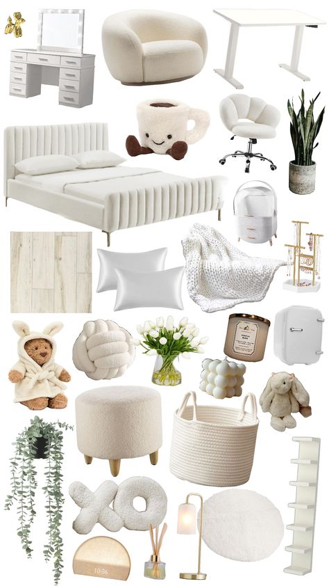 Vanilla Girl Room 🧸💌🎀 #vanillagirl #cleangirl #beige #white #aestethic #bed #bedroom #roominspo #inspo #fyp Bed Inspo Aesthetic Minimalist, Beige White Aesthetic Bedroom, Bedroom Inspo For 2 People, Clean Feminine Bedroom, Clean Girl Home Decor, Vanilla Ideas Bedroom, Vanilla Room Inspo Bedroom, White Beige Room Aesthetic, Vanilla Girl Apartment