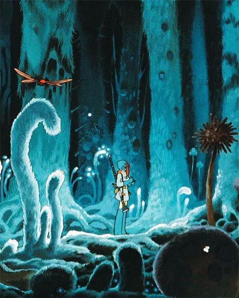 Poison Forest | Nausicaa of the Valley of the Wind #Studio Ghibli Valley Of The Wind, Miyazaki Art, Personajes Studio Ghibli, Ghibli Artwork, Film Anime, Studio Ghibli Movies, Studio Ghibli Art, Ghibli Movies, Ghibli Art