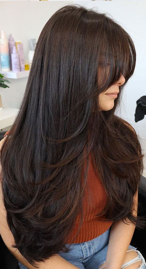 Long Layered Haircuts, Choppy layers long hair, long wolf cut layers, Front layered haircuts for long hair, Short layers on long hair, 2 layered haircut for long hair, medium layered haircuts, types of layered haircuts, haircuts for long straight hair, long hairstyles for women Layered Haircuts For Asian Hair, Nikki Delventhal, Haircut Inspo, Haircuts For Long Hair With Layers, Hair Inspiration Long, Layered Haircuts For Medium Hair, Hairstyles For Layered Hair, Long Layered Haircuts, Front Hair Styles