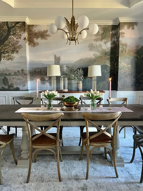 Dining Room Updates – Less Than Perfect Life of Bliss Painting Dining Room, Dining Room Updates, Big Painting, Cabin Inspiration, Family Dining Rooms, Dining Tables And Chairs, Modern Tiny House, Inspiring Spaces, Tables And Chairs