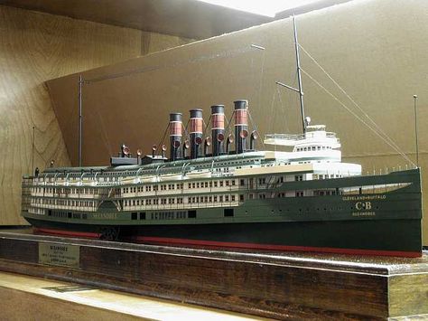 Great Lakes Ships, Scale Model Ships, Wooden Ship Models, The Great Lakes, Bigger Boat, Luxury Cruise, Steam Boats, Navy Ships, Miniature Model