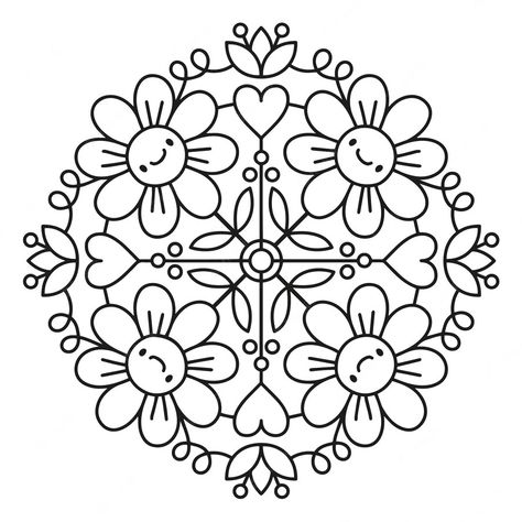 Cute Mandala, Embroidered Mandala, Mandala Vector, Window Color, Cute Flower, Flower Mandala, Mandala Coloring, Blackpink Lisa, 그림 그리기