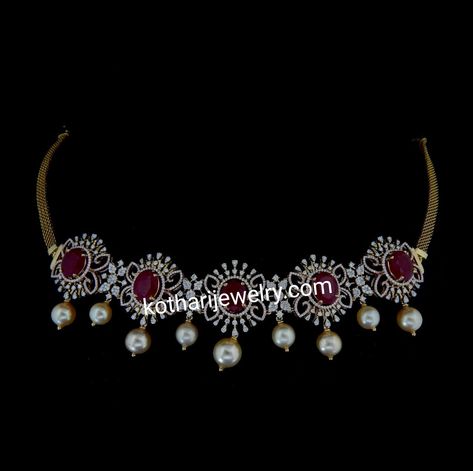 Simple Diamond Choker Indian, Diamond Jewlery, Diamond Gold Earrings, Indian Diamond Jewellery, Diamond Pendant Jewelry, Bridal Diamond Necklace, Bracelets Diamond, Pure Gold Jewellery, Choker Necklace Designs