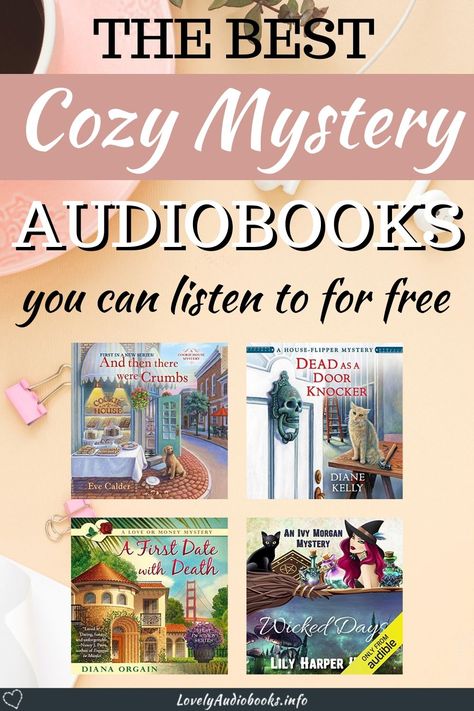 Cosy Mystery Books, Funny Audiobooks, Mystery Books Worth Reading, Mystery Movies, Book Club Suggestions, Best Mystery Books, Cosy Mysteries, Cup Of Cocoa, Best Audiobooks