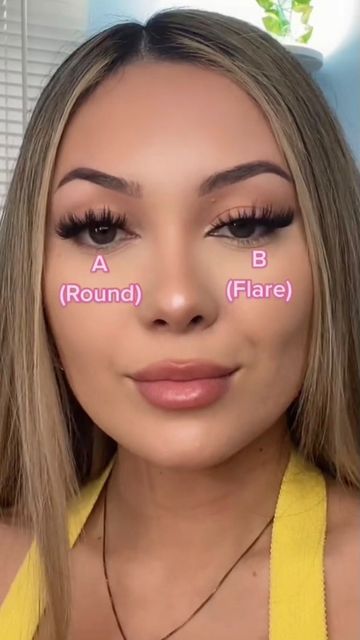 Lashes To Open Eyes, Eyelash Extension Doll Eye, Eyelashes For Round Face, Lash Styles For Round Eyes, 3d Vs 6d Lash Extensions, Eyelash Extensions Doll Eye Style, Lash Extensions Styles For Round Eyes, Whispy Open Eye Lashes, Best Lash Extensions For Round Eyes