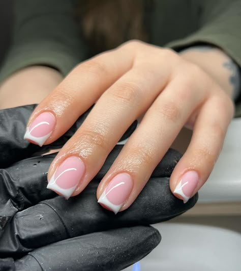 French Russian Manicure, French Tip Manicure, Russian Manicure, French Manicure Nails, Inspo Pics, Journal Aesthetic, Fire Nails, Baddie Hairstyles, Classy Nails