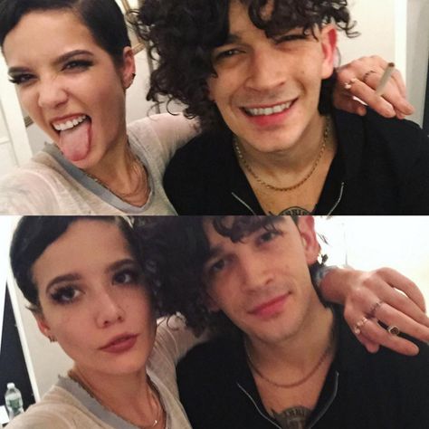 Halsey & Matty Healy Halsey And Matty Healy, Halsey Matty Healy, Matty Healy And Gabriella Brooks, Halsey Hair, Ashley Frangipane, Random Vibes, Gabriella Brooks, Matthew Healy, George Daniel