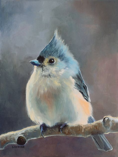 Tufted titmouse oil painting, original artwork. This small framed wildlife painting is a sweet addition for a farmhouse decor, specially for rustic nursery decor or kids room.  🍁 DETAILS: ● This is an ORIGINAL OIL PAINTING on a wood panel. ● Title: 'Dressed in blue' ● 100 % hand painted, not a print. * If you prefer a PRINT: https://www.etsy.com/listing/1443059642 ● It is PAINTED TO ORDER in the chosen dimensions.  * Your painting will be a very similar but unique recreation of the original design, the one in the pictures. *Custom sizes under request. Larger sizes than those listed can be painted on a Rolled Canvas (unstretched & unframed). Contact me! ● FRAMED (3 frame colors to choose from: brown, black or white). * It is a modest but practical frame that I include as a gift, so you don Biology Painting, Bird Painting Acrylic, Tufted Titmouse, Rustic Nursery Decor, Wildlife Painting, Organic Structure, Art Mignon, Panel Board, Rustic Nursery