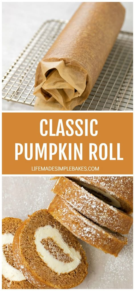 Pumpkin Cake Filling, Cinnamon Cake Recipe, Pumpkin Roll Recipe Easy, Pumpkin Roll Recipe, Cookies Pumpkin, Pumpkin Roll Cake, Pumpkin Rolls Recipe, Flat Cakes, Cake Roll Recipes