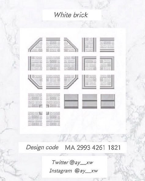 Acnh Path Design Code, Acnh Path, Motif Acnl, Brick Path, Acnh Design, Animal Crossing Qr Codes Clothes, Path Design, Animal Crossing Wild World, Island Theme