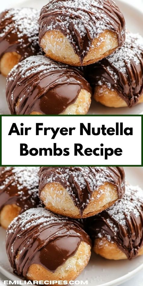 Need a quick dessert that’s bursting with flavor? Try Air Fryer Nutella Bombs, a simple dessert recipe that delivers rich chocolate goodness in every bite, perfect for satisfying your sweet tooth on busy weeknights. Nutella Snacks, Nutella Desserts, Quick Treats, Quick Dessert Recipes, Quick Dessert, Bombe Recipe, Puff Pastry Dough, Simple Dessert, Unique Desserts