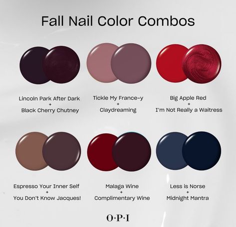 Fall Nail Color Pairings, Nails November Colors, Nails For Deep Winter, Nail Polish Winter Colors, November Nails Fall Colors, House Of Colour Autumn Nails, Deep Winter Color Palette Nails, Deep Winter Nails Colour, Winter Transition Nails