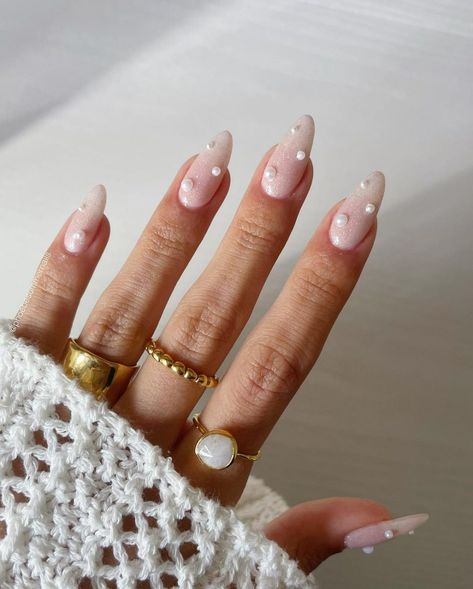 Bachelorette Party Nails, Nails Plain, Nails Mermaid, Nails Pearl, Do It Yourself Nails, Paznokcie Hello Kitty, Pearl Nail Art, Kutek Disney, Nails Pretty