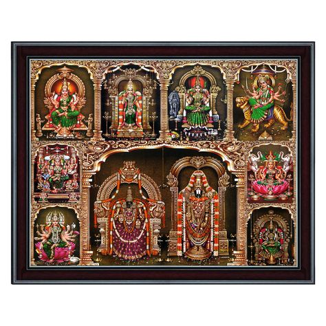 Excited to share the latest addition to my #etsy shop: All-In-One Religious Digital Photo Frame of 9 God All Hindu God Photos In One Frame, Pooja Photo Frames, All God Images In One Frame, All Hindu Gods In One Picture, Gayathri Devi, Gods Photos Hindu, Framed Entryway, Devi Lakshmi, Vishnu Ji