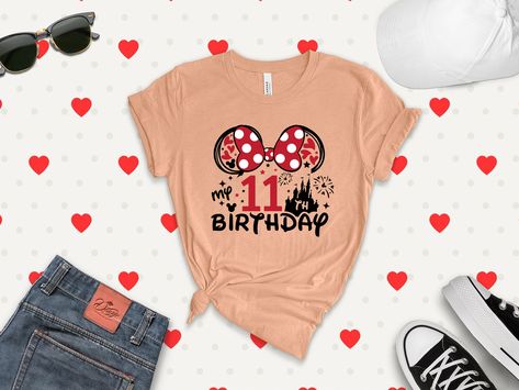 Disney 11th Birthday Shirt, Disney Birthday Sweater, Disney Birthday Shirt Girls Kids, Birthday Girl Disney Shirt, Disney Birthday Shirt, Birthday Sweater, Disney Tee Shirts, Disney Paris, Christmas Disney