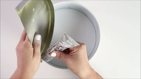 DIY Wall Planter using a Dollar Store cookie tin Wall Mounted Planters Indoor, Round Wall Planter, Wall Planters Outdoor, Diy Wall Planter, Wall Planters Indoor, Wall Mounted Planters, Planter Indoor, Cookie Tin, Diy Plant Hanger