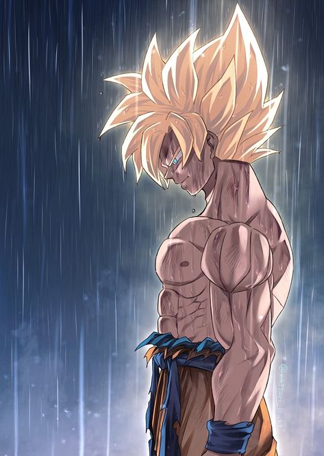 Super Saiyan Goku Pfp, Goku Crying, Goku Rage, Herobrine Wallpaper, Evil Goku, Goku Art, Nice Wallpaper, Z Wallpaper, Dragon Ball Painting