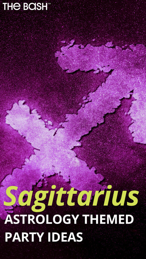 These fire signs are known to be adventurous, energetic, and have a free-spirited nature, so these ideas will be perfect! ♐ Click here for more ideas fit for a Sagittarius! 🎉 #thebash #sagittarius #partythemesforasagittarius #astrologyparty #zodiac #sagittariusseason #sagittariusparty #birthdayparty #sagittariusbirthdayparty #sagittariusbirthdayideas #birthdayparty #birthdaypartyideas #decemberbirthday #novemberbirthday #sagittariusbirthday #astrologysign #astrologypartyideas Sagittarius Themed Party, Sagittarius Party, Astrology Themed Party, Astrology Party, Themed Party Ideas, Unique Party Ideas, Sagittarius Birthday, Sagittarius Season, Be Adventurous