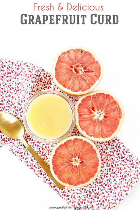 This fresh and bright Grapefruit Curd is a delicious addition to many desserts, ice cream or even toast!  My favourite way to enjoy it is on my Grapefruit Shortbread Squares! Curds Recipes, Grapefruit Dessert, Shortbread Squares, Grapefruit Curd, Low Fat Chicken Recipes, Desserts Ice Cream, Grapefruit Recipes, French Delicacies, Pie Fillings