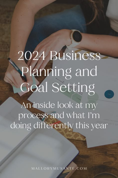 Giving you an inside look at my 2024 business planning and goal setting process. Tactical strategies to help you plan ahead as well as what I'm doing differently this year. Business Planning Template, Business Goals Ideas, Work Goals For 2024, Goals For Business, 2024 Goal Setting, 2024 Business Goals, Start An Online Business, 2024 Sign, 2024 Goal Planning