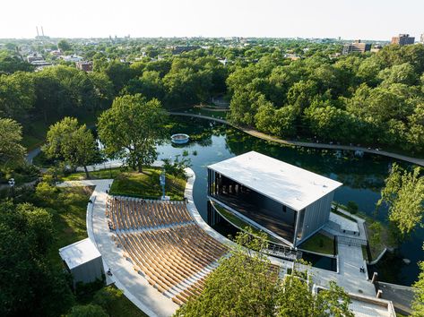 Lemay redesigns open-air theatre in Montreal’s La Fontaine Park Canadian Architecture, Theater Plan, Picturesque Landscape, Open Air Theater, Good Readers, Of Montreal, Green Space, New Perspective, Landscape Photographers