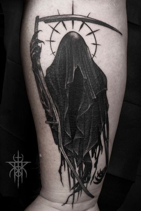 BOO-st your individuality: choose 1 from 50+ unique ghost tattoo ideas & familiarize yourself with their secret 🤫 meanings. Disclaimer: just don't be scared 🤪. Traditional Tattoo Reaper, Grim Reaper Tattoo, Reaper Tattoo, Ghost Tattoo, Skull Tattoo Design, Face Tattoos, Tattoo Outline, Cover Up Tattoos, Forearm Tattoo Men