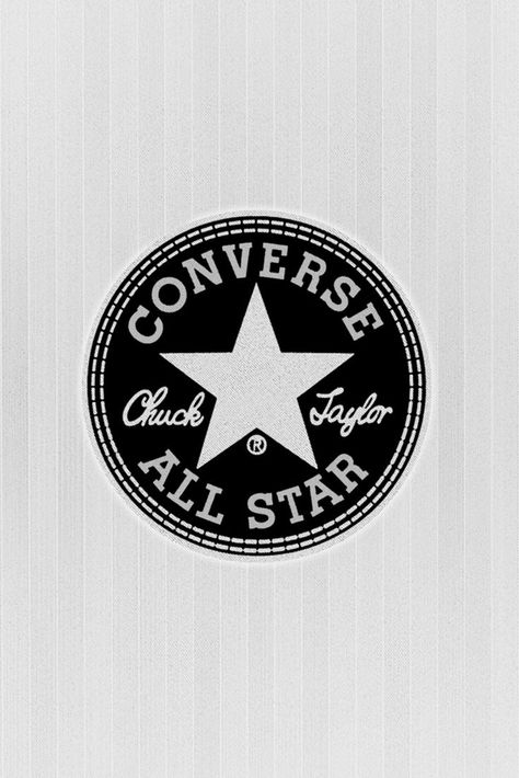 Wallpaper Iphone Converse, Converse Logo Aesthetic, All Star Logo Design, Converse Logo Wallpapers, Converse Logo Art, All Star Converse Wallpaper, Allstar Shoe, Converse Stickers, Black Logo Wallpaper