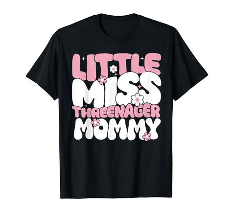 PRICES MAY VARY. Looking for something special for 3 year old girl and kids 3rd birthday? This Little Miss Threenager Mommy - Mommy of the 3rd birthday girl family graphic is perfect to wear to your daughter's retro groovy themed birthday party. Little Miss Threenager Birthday Decorations. Family Groovy birthday shirts. Great retro flower bday present or gift idea for best friend, mamma, sister, mam, grandma, wife, niece, auntie, baby, girl, mom, aunt and girlfriend Lightweight, Classic fit, Dou Threenager Birthday Party Ideas, Groovy Themed Birthday Party, Little Miss Threenager, Threenager Birthday, 3rd Birthday Girl, Family Graphic, Auntie Baby, Birthday Girl T Shirt, Groovy Birthday