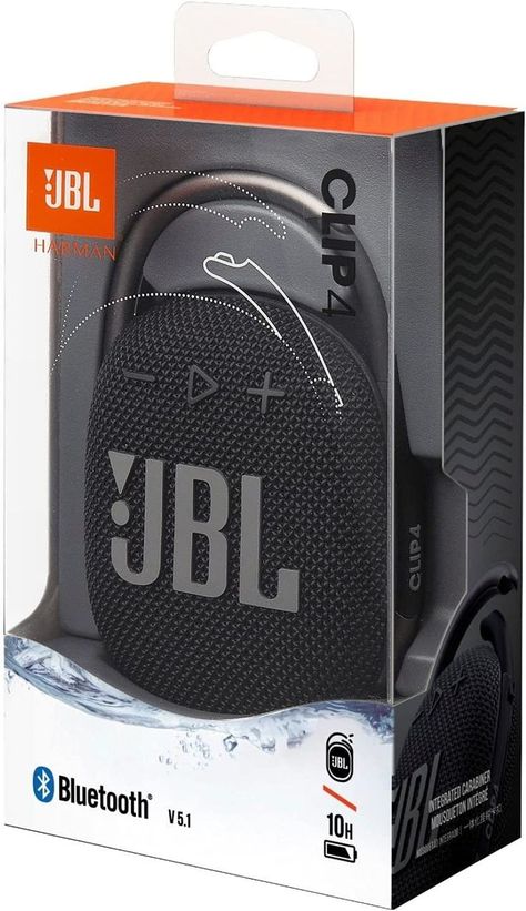 Dustproof Feature - Black (JBLCLIP4BLKAM) Color:Black Style:Speakers only Jbl Clip 4, Jbl Speakers Bluetooth, Jbl Bluetooth, Jbl Charge, Mini Bluetooth Speaker, Office Gadgets, Retro Gadgets, Smart Gadget, Wireless Speakers Bluetooth