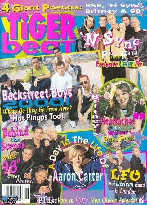 Tiger beat Tiger Beat Magazine, Kickin It Old School, Tiger Beat, Love The 90s, Nostalgia Aesthetic, Aaron Carter, 90s Throwback, 90s Memories, 2000s Nostalgia