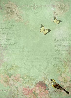 free printable background and more free printables @ Astrid's Artistic Efforts Stary Papier, Papel Vintage, Postal Vintage, Pretty Printables, Free Vintage Printables, Images Vintage, Background Vintage, Printable Image, Vintage Birds