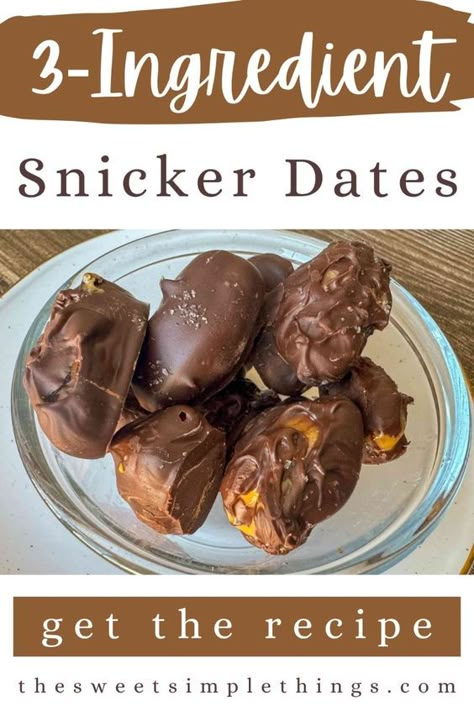 These homemade stuffed snicker dates are the perfect healthy treats and low-sugar desserts that everyone will love. With simple whole food ingredients, this date snickers recipe is a crowd-pleaser that you can feel good about indulging in. Creating delicious, healthy desserts has never been easier. These healthy snickers dates are a hit with both adults and kids. While this recipe uses deglet noor dates, you can easily swap them for medjool dates if you prefer! For more creative dates recipes, try this easy and satisfying treat. Snicker Stuffed Dates, Dates Almond Butter Chocolate, Simple Healthy Sweet Treats, Date Snickers Bark Recipe, Are Dates Healthy, Ww Date Recipes, Snickers Stuffed Dates, Date Snickers Bites, Dates That Taste Like Snickers