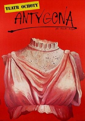 Polish Poster for Antigone Polish School, Theater Posters, Theater Poster, Art Brochures, Polish Posters, Polish Poster, Polish Art, Theatre Poster, Typographic Poster