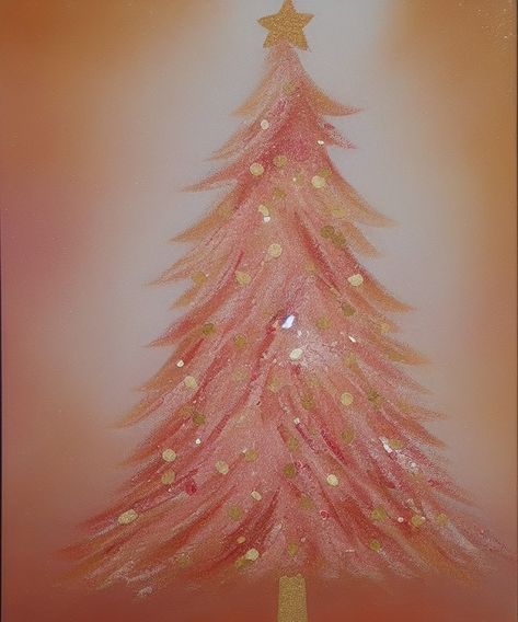 Neutral colored painting of a Christmas tree made with Stable Diffusion. Cute Christmas Tree Painting, Pink Christmas Tree Painting, Pink Christmas Painting, Blush Christmas Tree, Christmas Tree Artwork, Tree Painting Easy, Blush Christmas, Paint Room, Grinch Trees