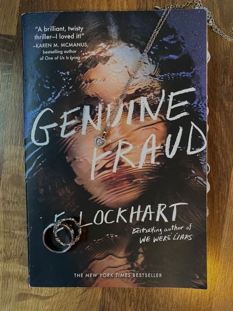 Genuine Fraud, E Lockhart, We Were Liars, Dear Reader, The New York Times, Bestselling Author, Book Cover, Books, Art