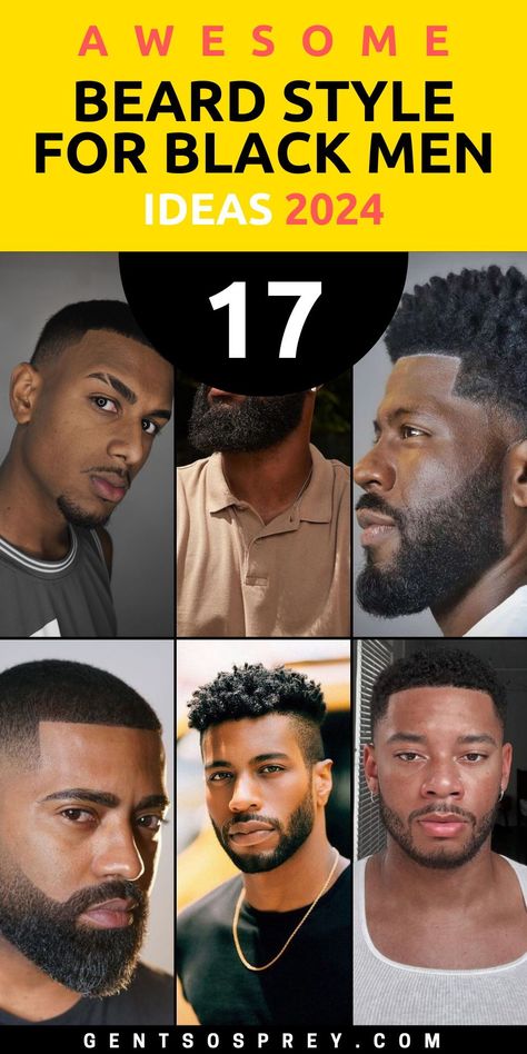 Step into the world of urban street fashion with 17 Beard Style Ideas for Black Men in 2024. Our guide showcases a curated collection of stylish beard ideas tailored to black men. Whether you have a bald head or prefer short hair, we've compiled a range of fashionable beard styles to suit your unique look. Explore modern trends and classic options, and elevate your grooming game this year. Dive into the world of black men's beard style ideas. Beard And Mustache Styles For Black Men, Men Beard Style Ideas Short, Black Beard Styles For Men, Black Beards Styles Men, Gotee Styles Mens Black, Men Facial Hair Styles Short, Different Beard Styles For Men, Black Men Mustache Styles, Beard Cut Styles For Men