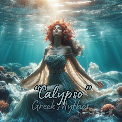 🐚 Calypso 🐚 Calypso is a captivating figure from Greek mythology, known for her role in Homer’s epic poem, “The Odyssey.” She is described as a beautiful nymph with a voice that could enchant any who heard it. Here are some key points about her: Abode: Calypso lived on the island of Ogygia, which was her own little realm where she had complete control. Parentage: She is generally said to be the daughter of the Titan Atlas. However, there are various accounts of her lineage, with some sourc... Calypso Epic, Halloween Lunch Box, Asoiaf Art, Book Board, The Odyssey, Lunchbox Ideas, Egyptian Mythology, Greek Goddess, Greek Mythology