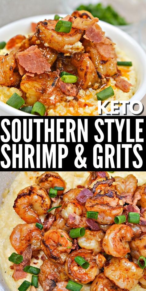 Easy Keto Shrimp Dinner, Low Carb Shrimp Dinner Recipes, Keto Dinner Shrimp, High Protein Low Carb Shrimp Recipes, Tiktok Keto Recipes, Shrimp Keto Meals, Keto Seafood Casserole, Keto Recipes With Cauliflower, Keto Shrimp Dishes