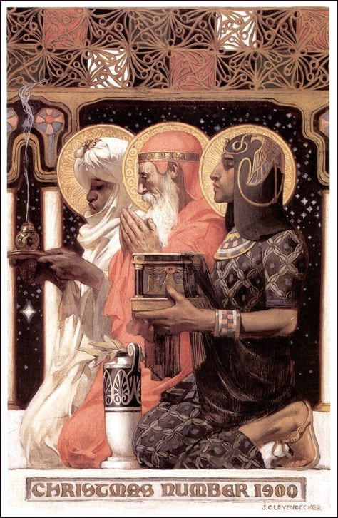 J.C. Leyendecker, часть 4: chetvergvecher — LiveJournal Three Magi, The Three Wise Men, Roi Mage, Christmas In Heaven, Three Wise Men, Three Kings, Art Et Illustration, Wise Men, Art And Illustration