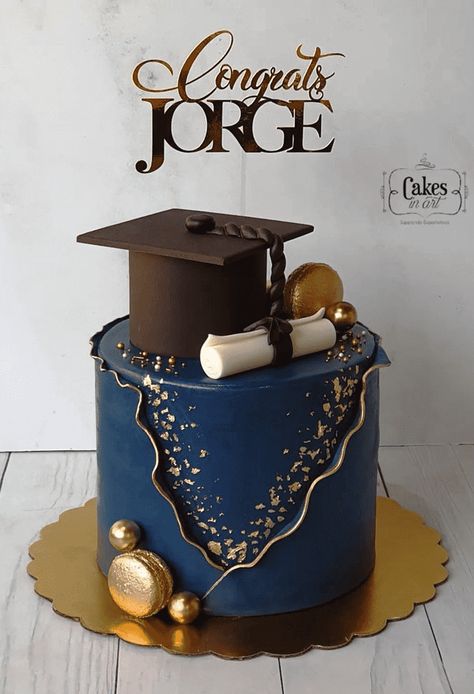 Graduation Birthday Cake, Graduation Cakes For Boys, 50th Birthday Cake For Women, Male Graduation, Graduation Cake Designs, Cake Designs Images, Blue Graduation, Birthday Cakes For Women, 50th Birthday Cake