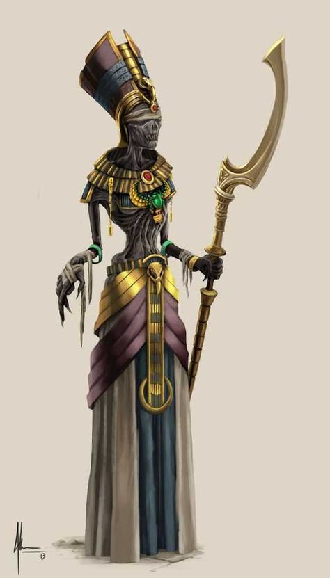 Dungeons & Dragons Monsters: The Undead II (inspirational) - Imgur Mummy Lord Dnd, Starověký Egypt, Tomb Kings, Fools Gold, Egyptian Mythology, Ancient Egyptian Art, Fantasy Monster, Monster Design, Warhammer Fantasy