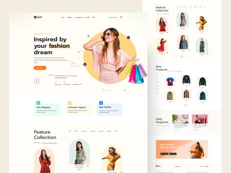 Fashion Landing Page Design Inspiration, Fashion Landing Page, Clothing Store Website, Best Ux Design, Ecommerce Landing Page, Fashion Web Design, Best Landing Pages, Web Design Course, Website Design Wordpress