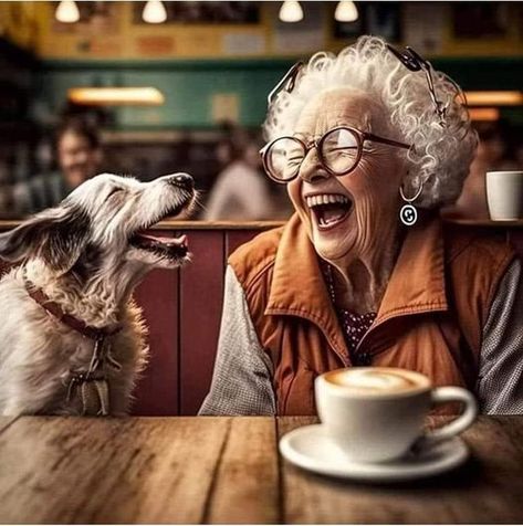 Gaming Images, Cartoons Images, Old Woman, Dessin Adorable, Cup Of Coffee, Painting Kits, Dog Love, Make Me Smile, Diamond Painting