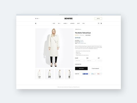 Bonfire is a minimal but clean product page template for ecommerce websites. Free PSD designed and released by Design Lazy. Ecommerce Product Page, Webpage Template, Ecommerce Website Template, Free Psd Design, Ecommerce Web Design, Digital Web, Free Website Templates, Ecommerce Web, Web Elements