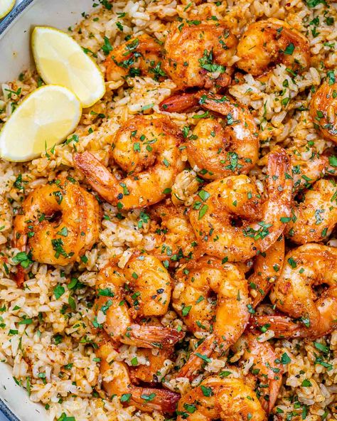 Easy Cajun Shrimp & Rice | Clean Food Crush Shrimp And Brown Rice Recipes, Cajun Shrimp Rice, Easy Cajun Shrimp, Cajun Shrimp And Rice, Cottage Cheese Breakfast, Easy Cajun, Shrimp Rice, Prawn Dishes, Clean Meals