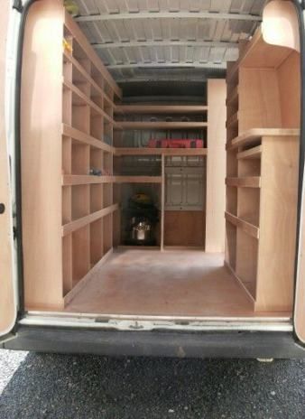 Van Shelves Ideas, Work Van Shelving Ideas, Cargo Van Shelving Ideas, Work Van Organization Ideas, Work Van Storage Ideas, Monster Truck Room Decor, Trailer Shelving, Work Truck Organization, Work Truck Storage