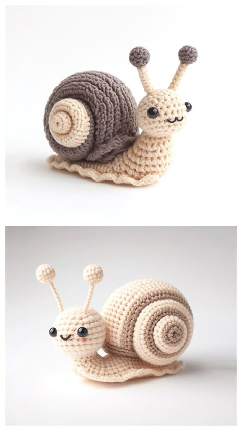 Amigurumi Snail Free Crochet Pattern - Free Crochet Patterns Crochet Snails Free Pattern, Free Crochet Snail Patterns, Little Crochet Animals Free Patterns, Amigurumi Egg Free Pattern, Silly Amigurumi, Free Snail Crochet Pattern, Arumigami Crochet, Snail Amigurumi Free Pattern, Arigumi Crochet Amigurumi Free Patterns